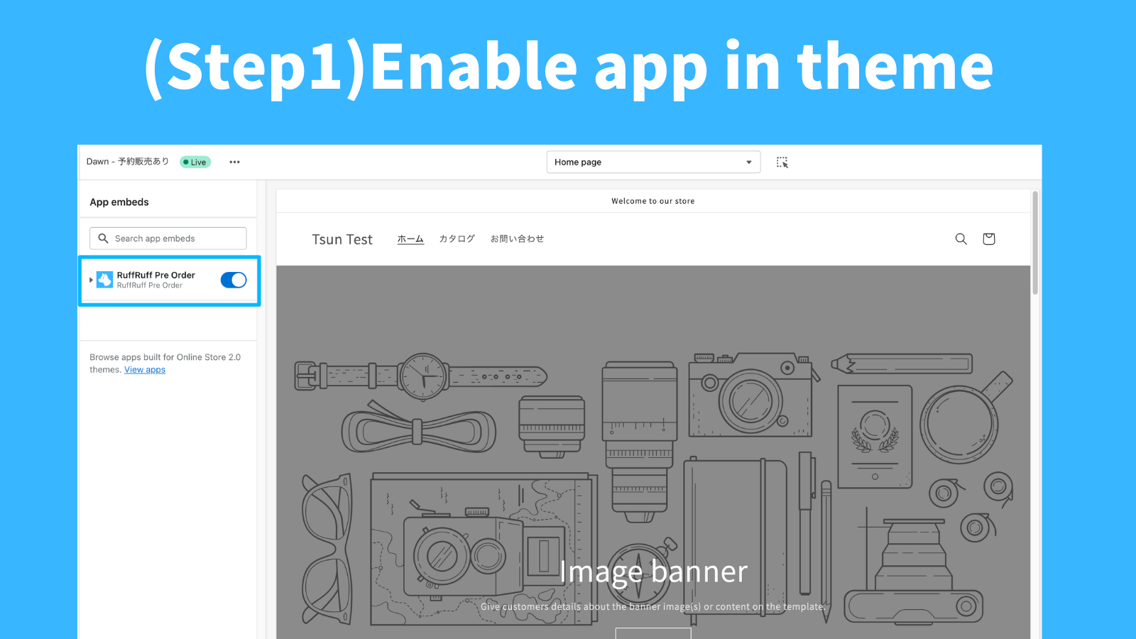 (Step1) Enable app in theme