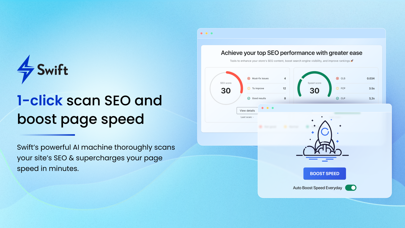 1-click scan SEO and boost page speed
