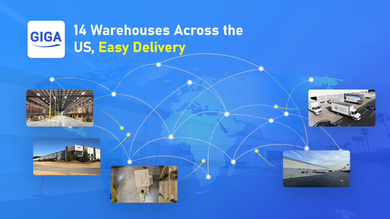 14 Warehouses Across the US, Easy Delivery