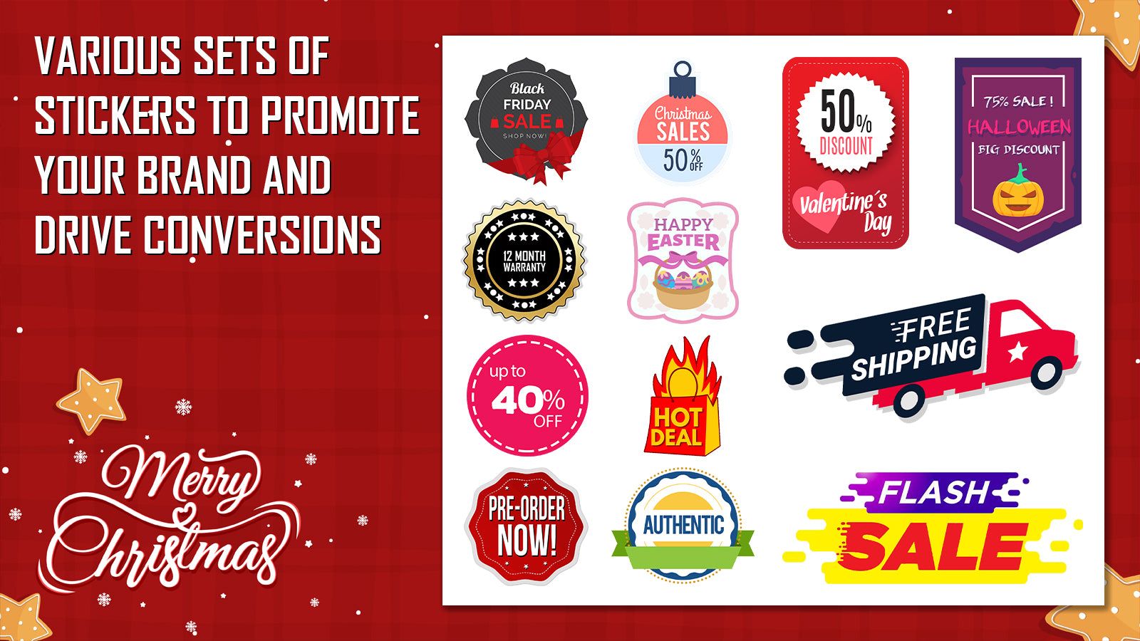 3000+ Stickers to promote your brand and drive conversion
