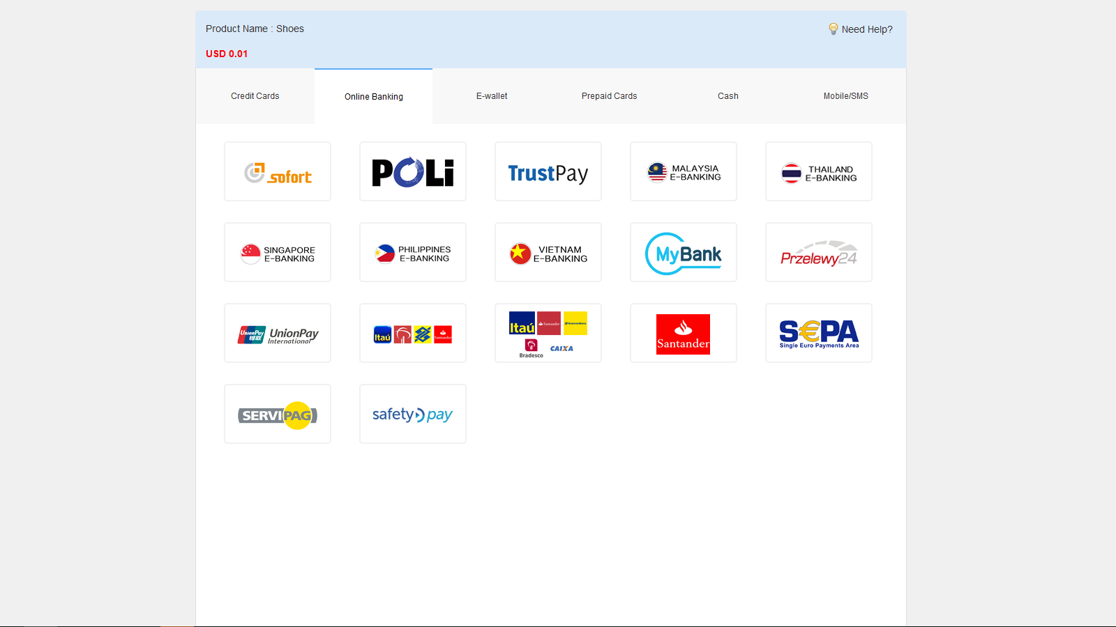 9Pay payment page.