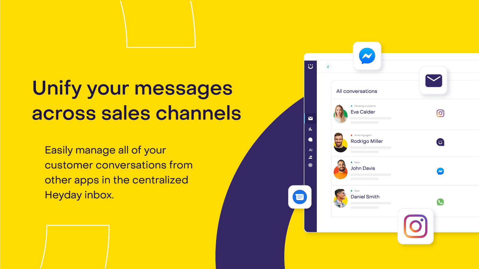 A centralized inbox for all customer messages.