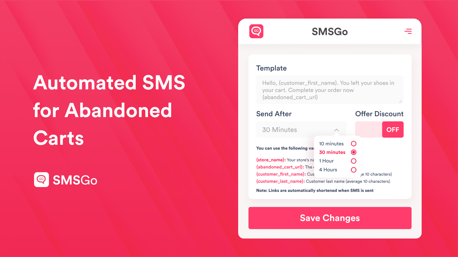 Abandoned cart recovery sms sequence