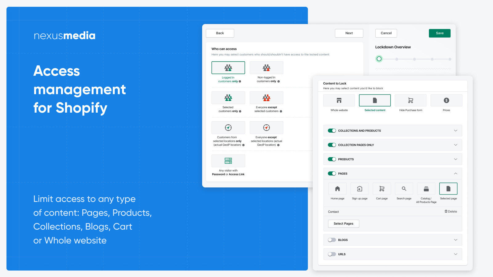 Access management for Shopify