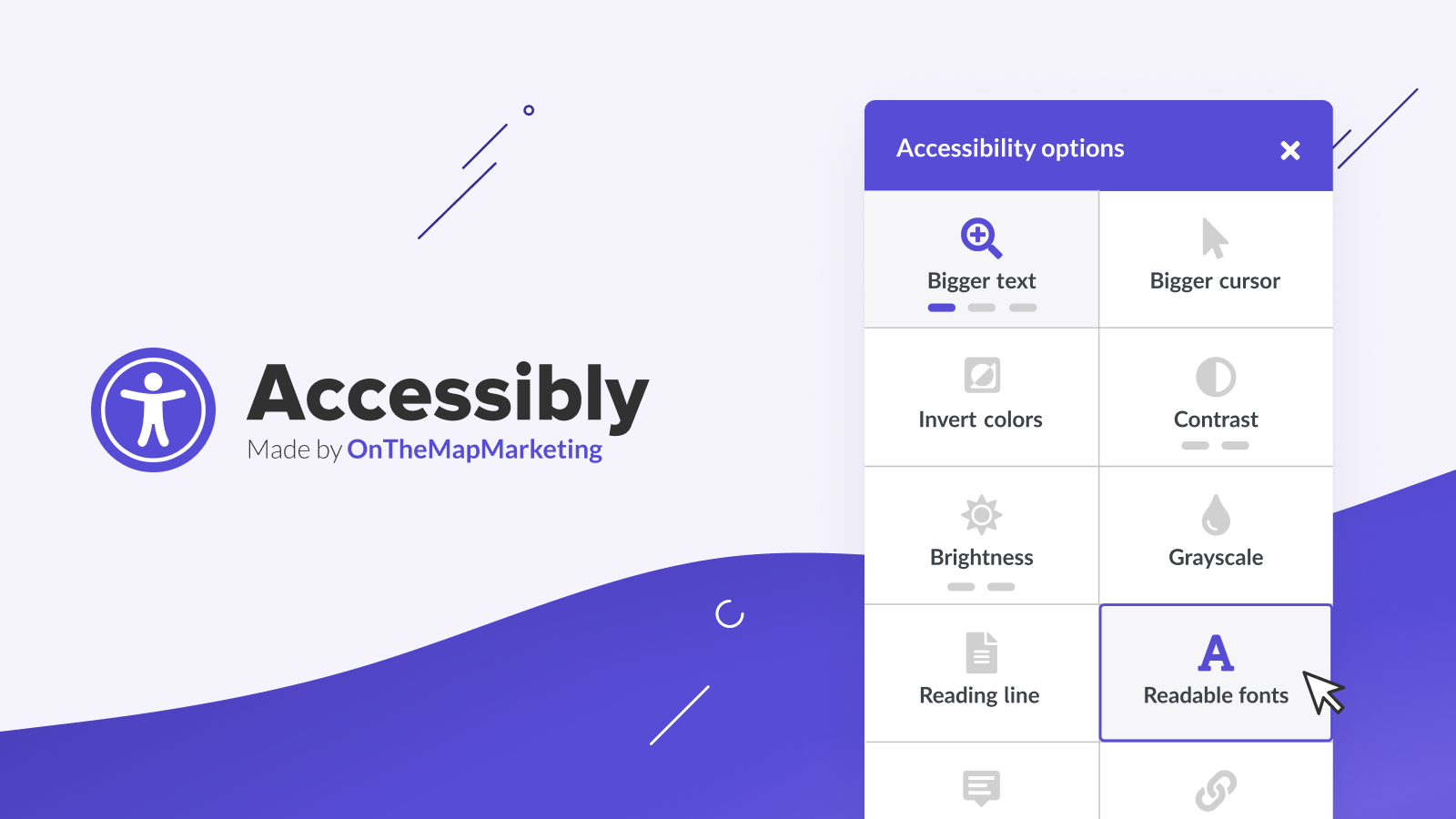Accessibility widget option