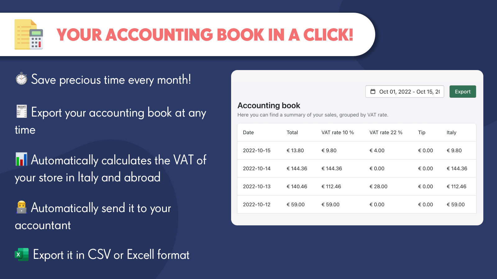 Accounting book info