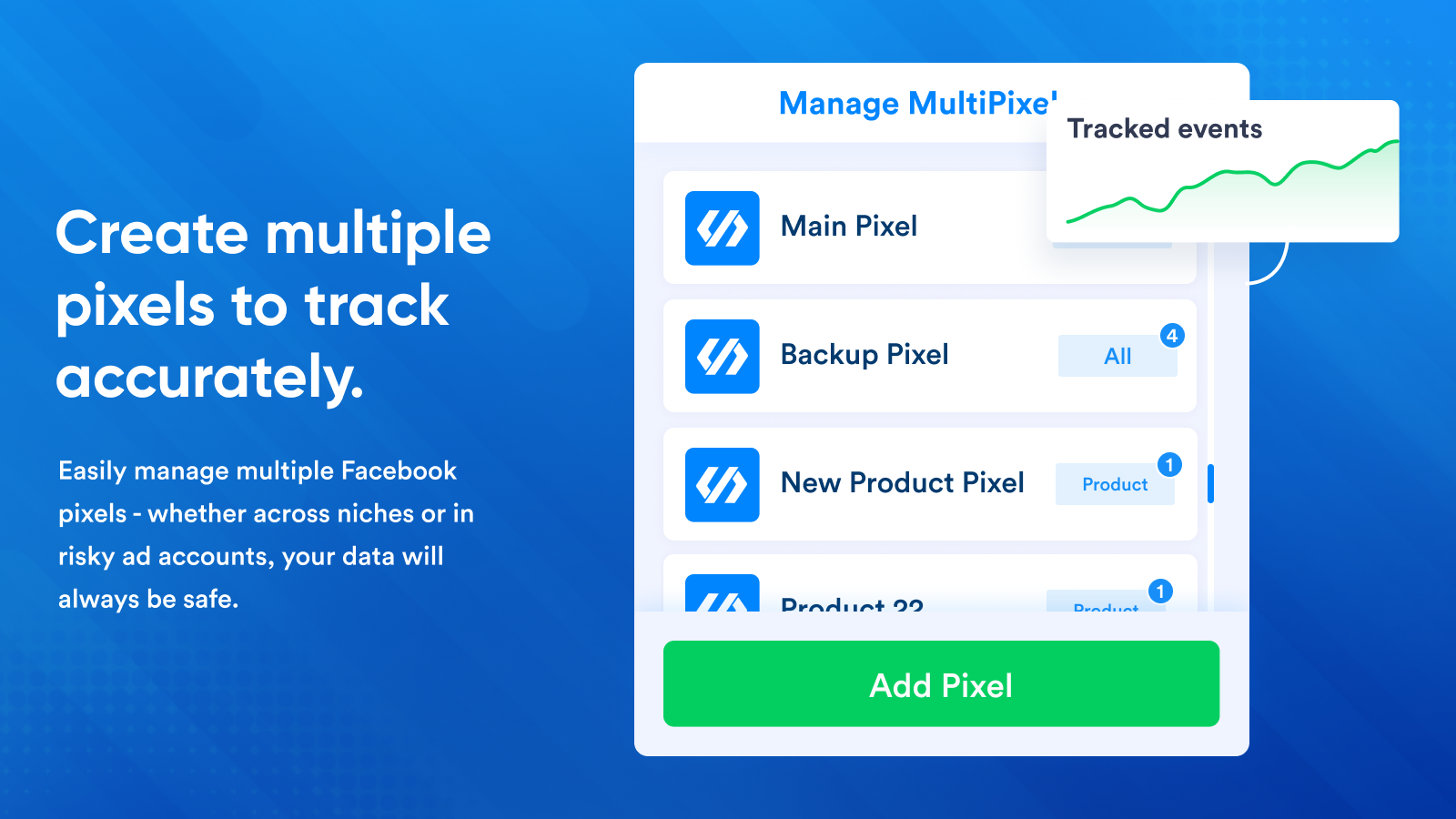 Accurately track pixels for home, product, collections and more