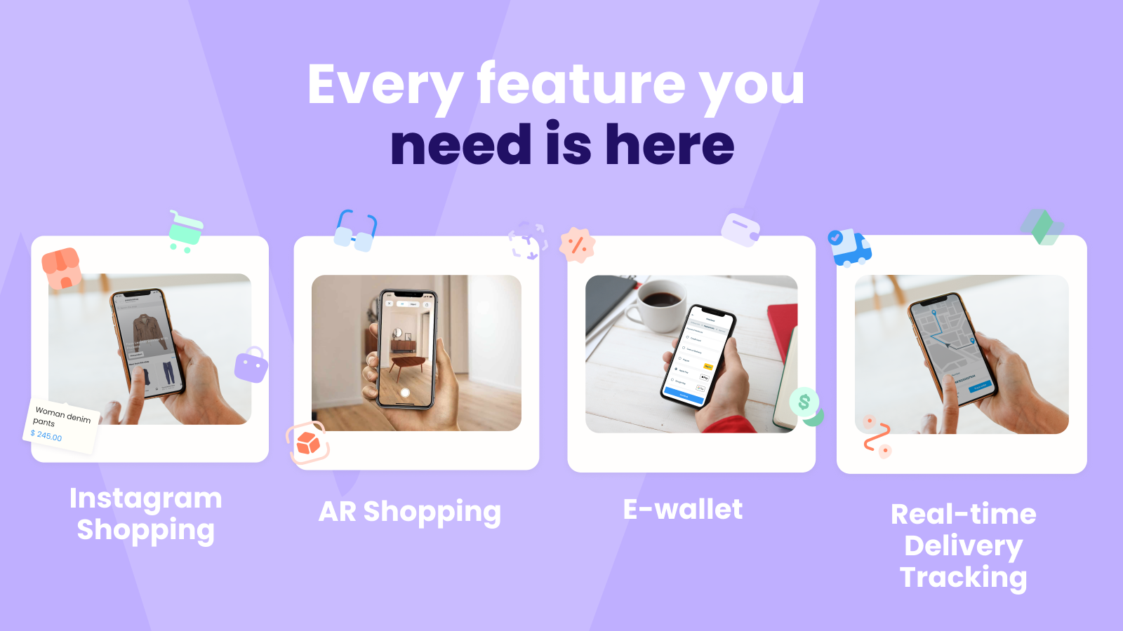Activate the features you like, without any additional price.