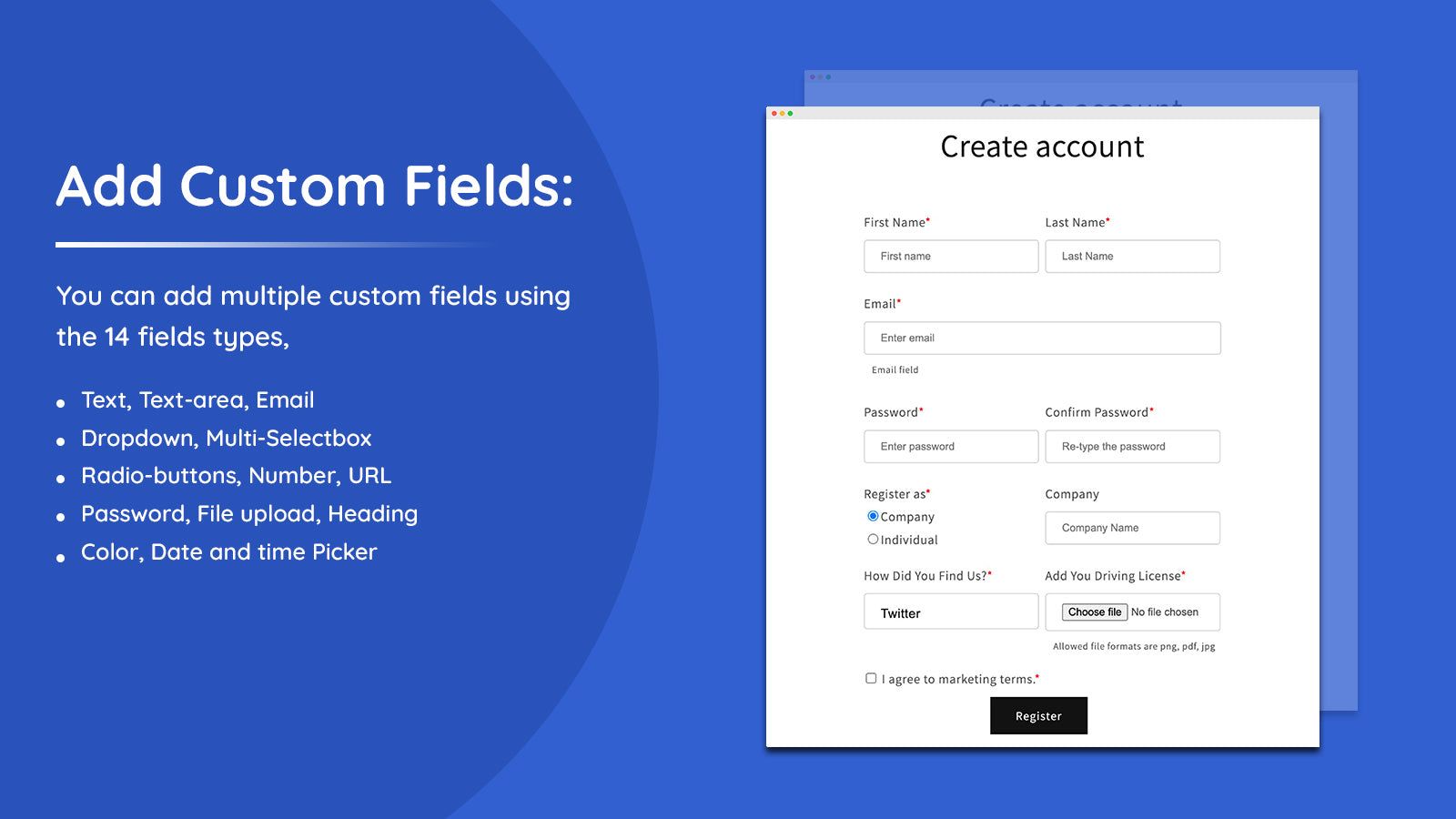 Add additional customer fields