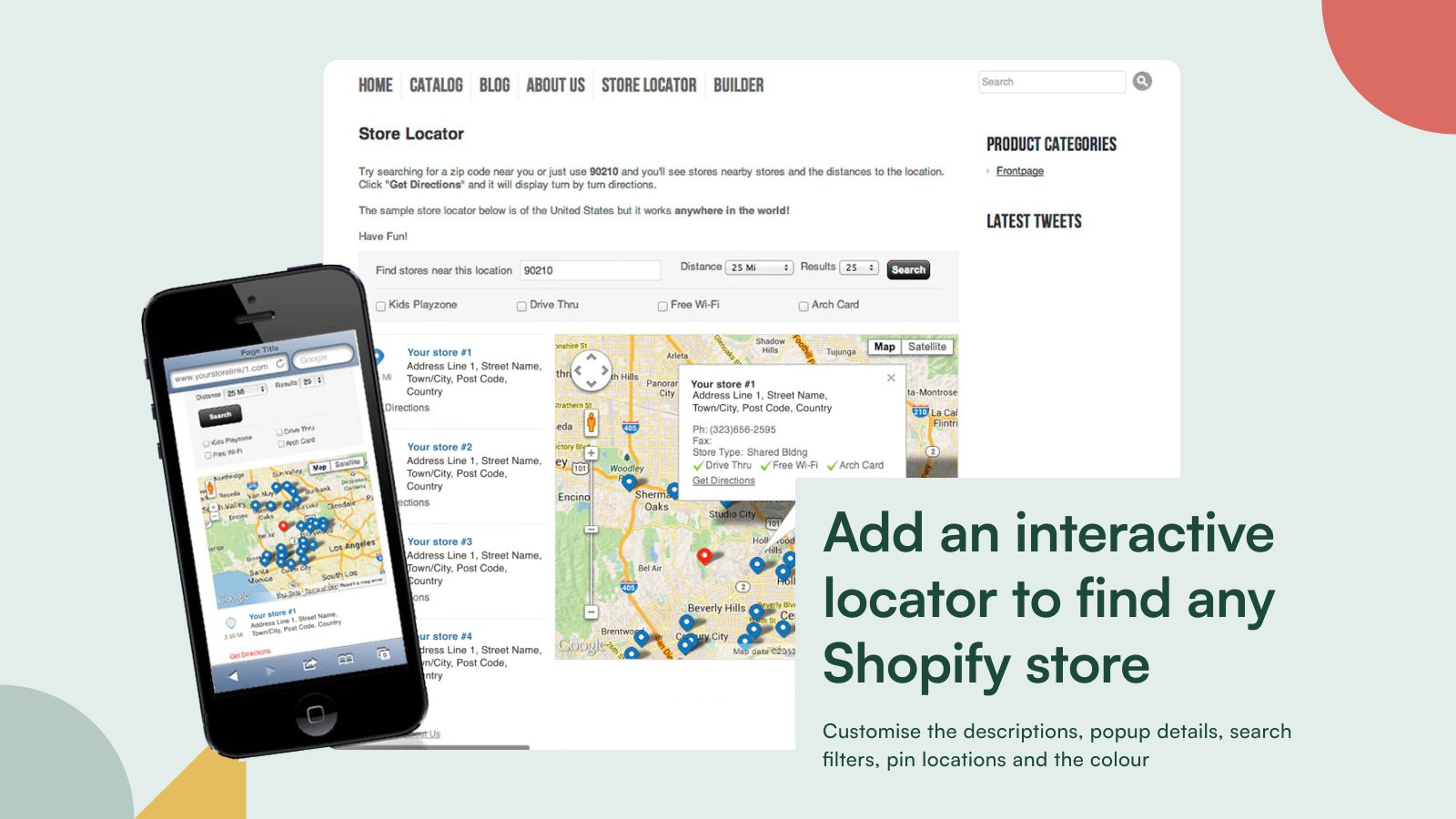 Add an interactive locator to find any shopify store