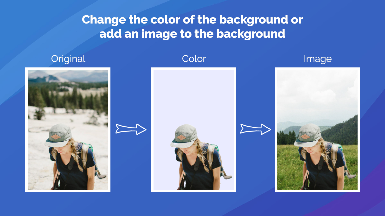 Add color or new image to background