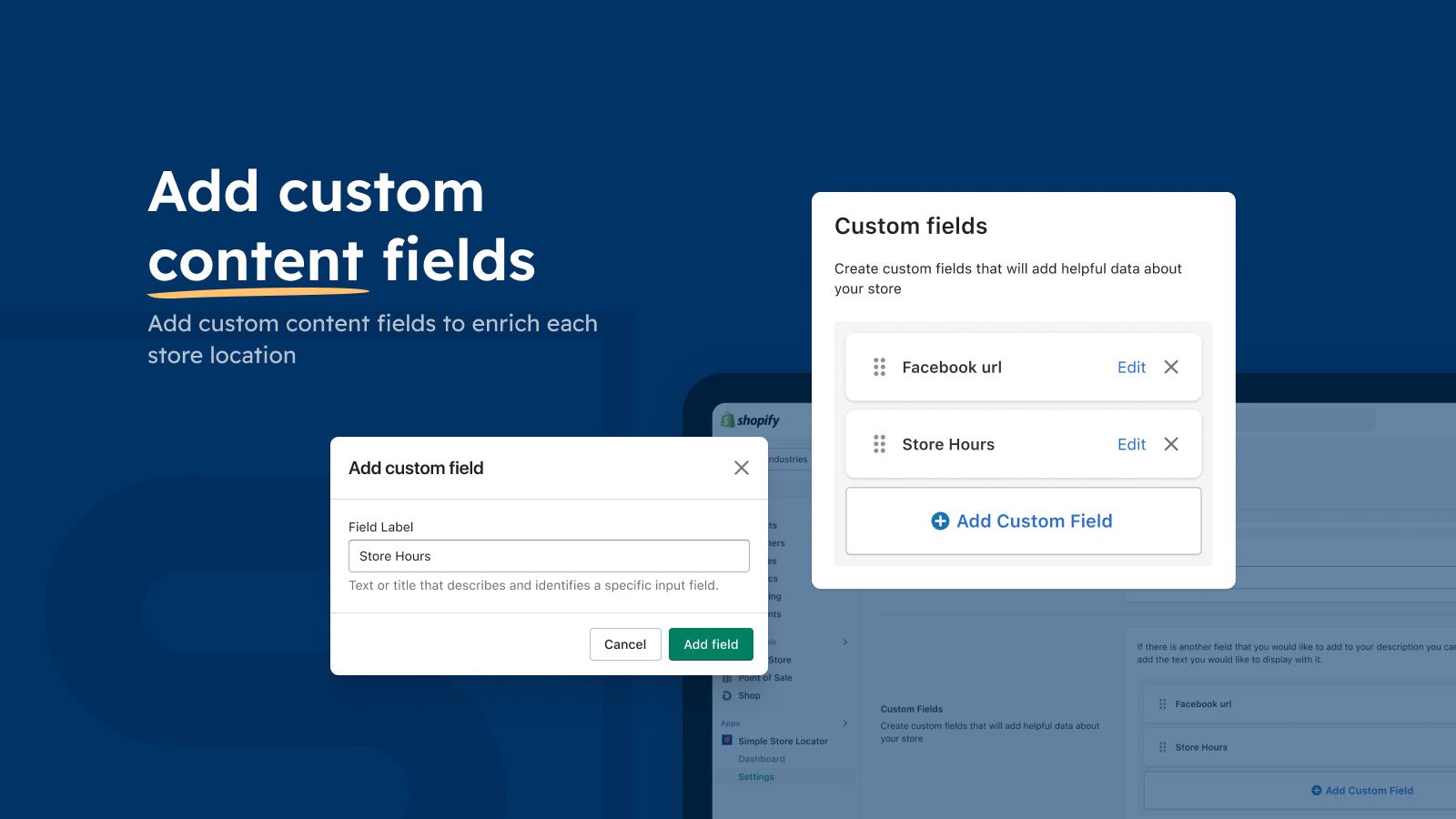 Add custom content fields