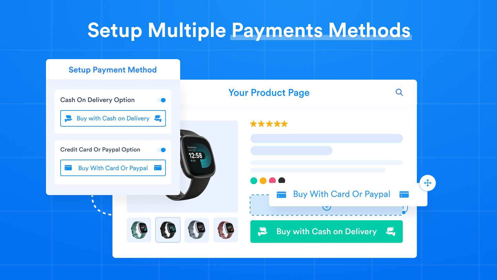 add different payment methods