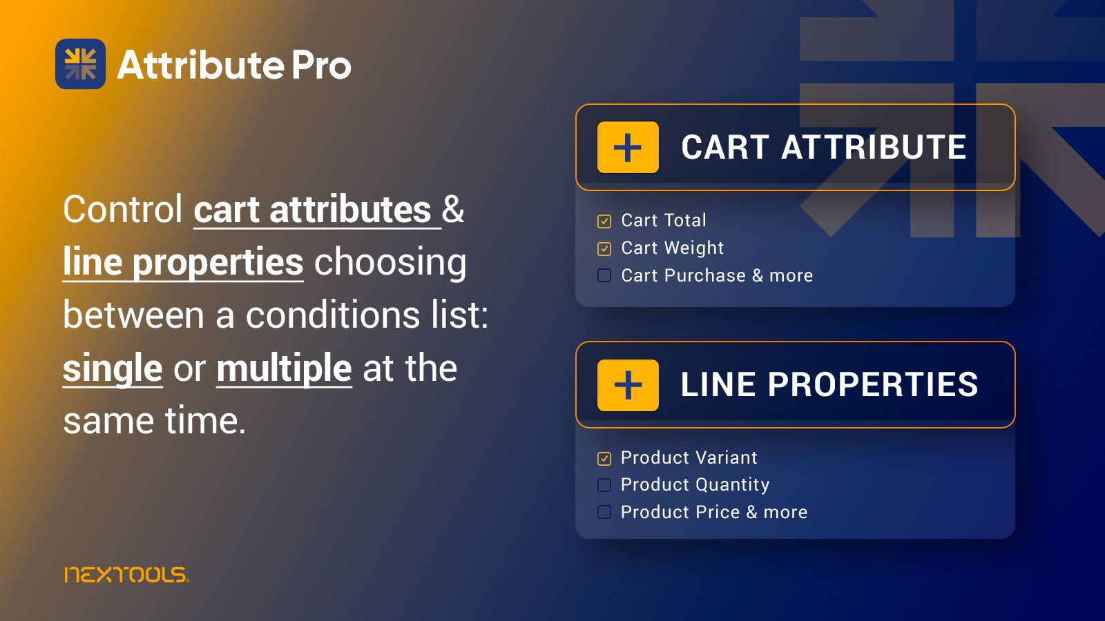 Add dynamic cart attributes & line properties