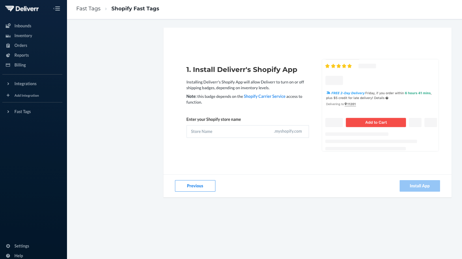 Add Fast Tag to your Shopify Store