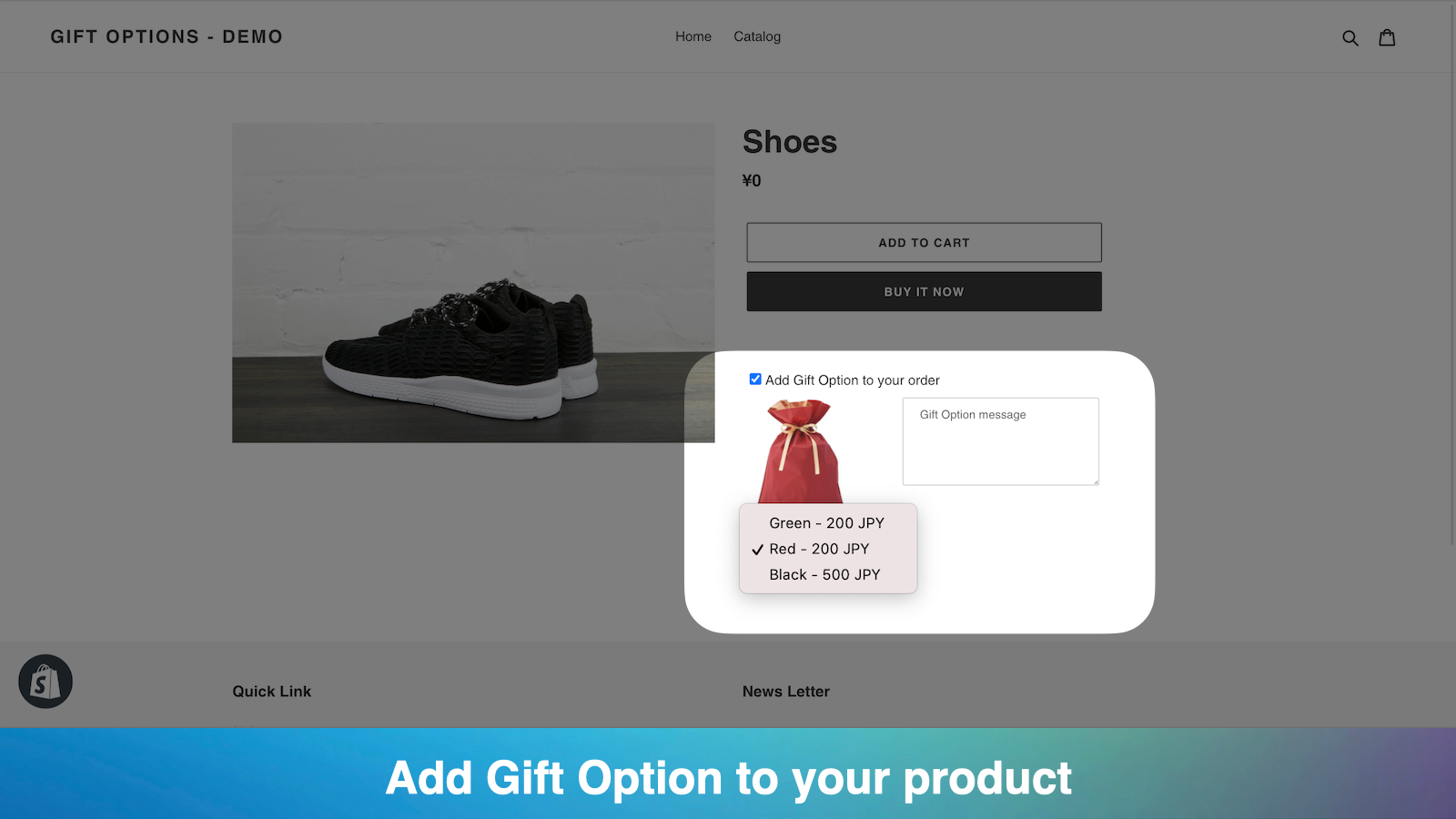 Add Gift Option to your product