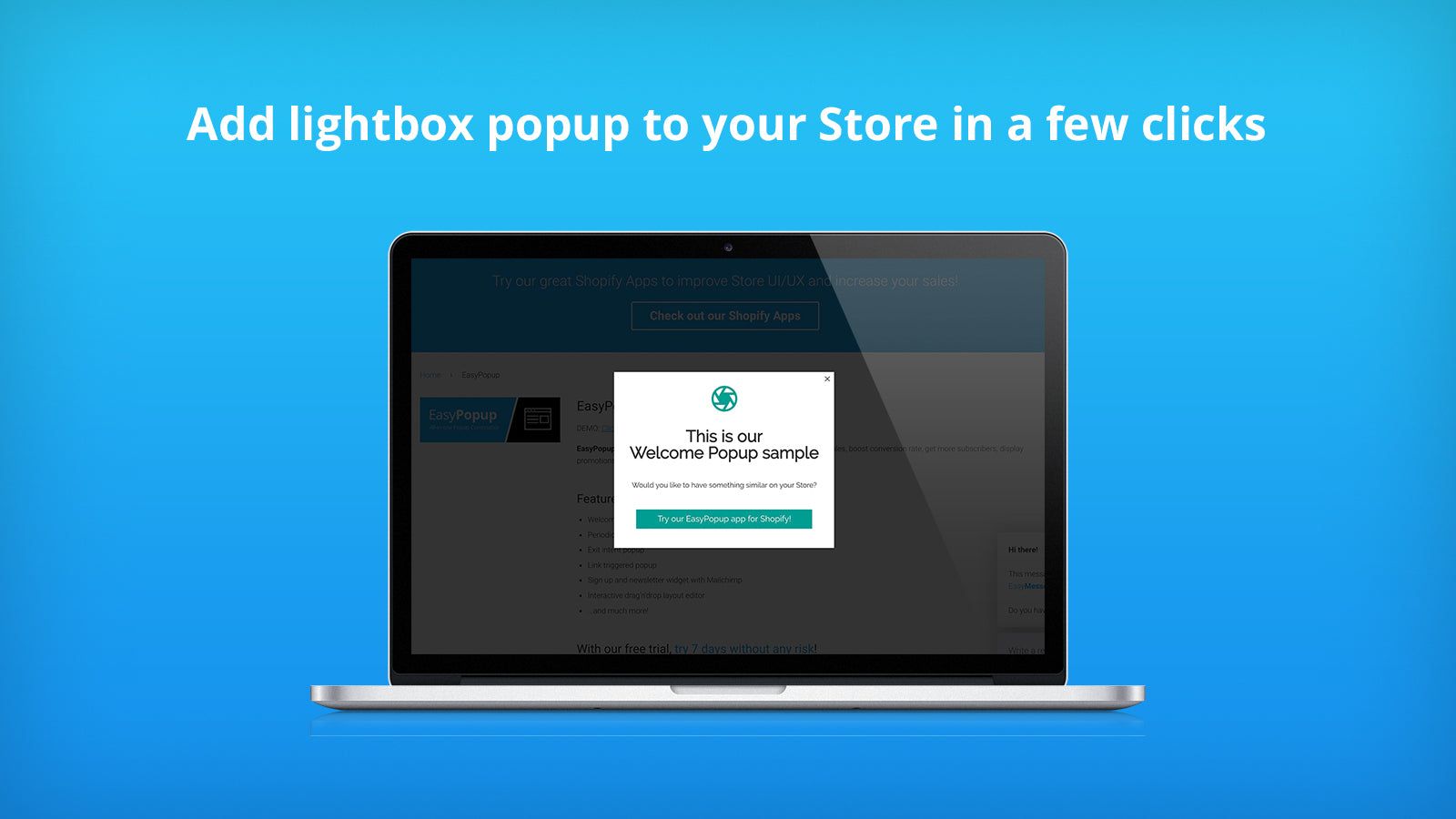 Add lightbox popup to your Store in a few clicks