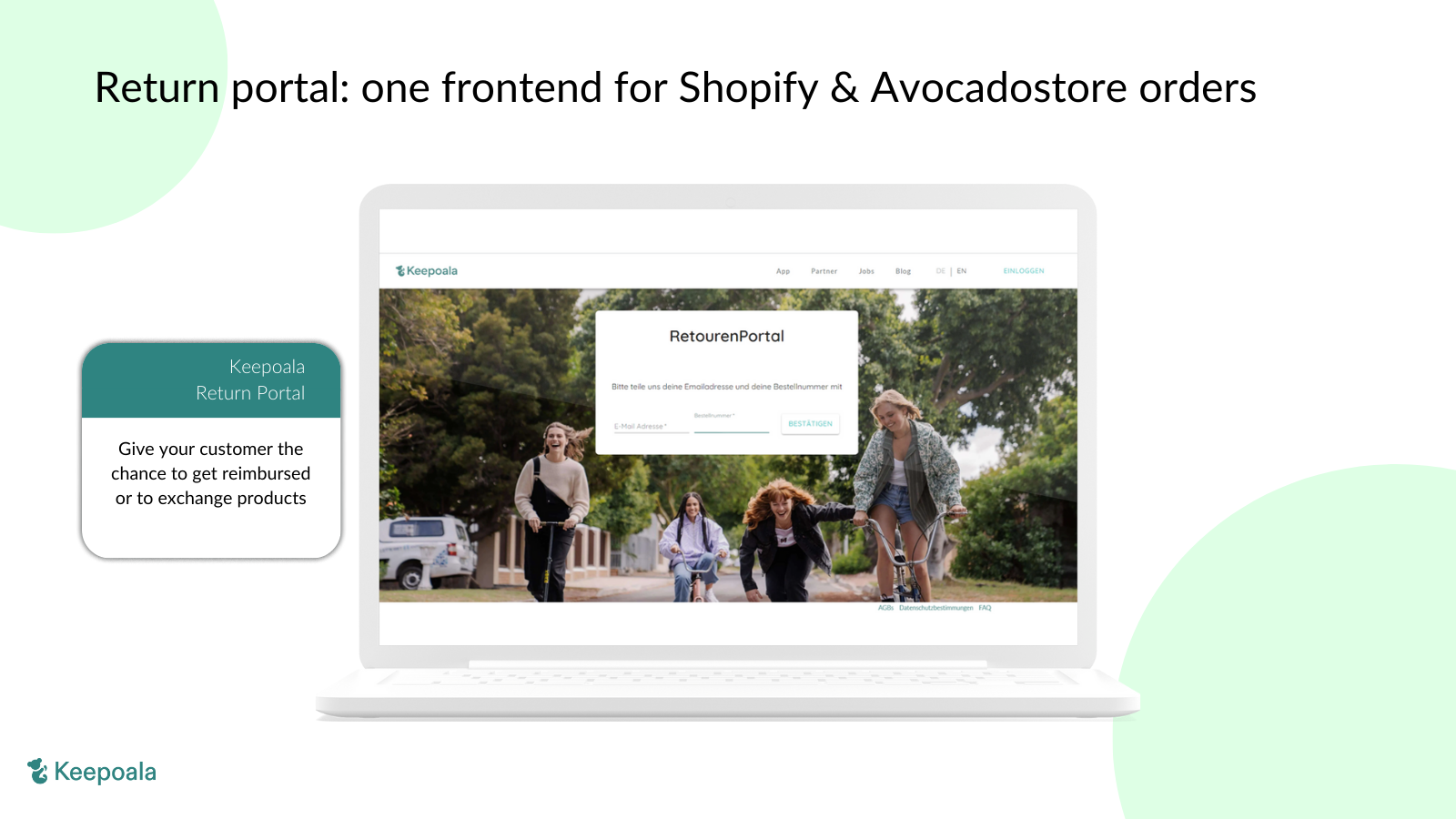 Add-on return portal: one frontend for Shopify & Avocadostore