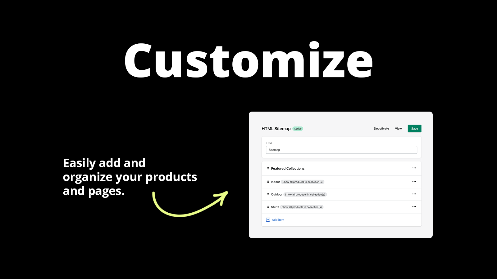 Add pages to Shopify Sitemap