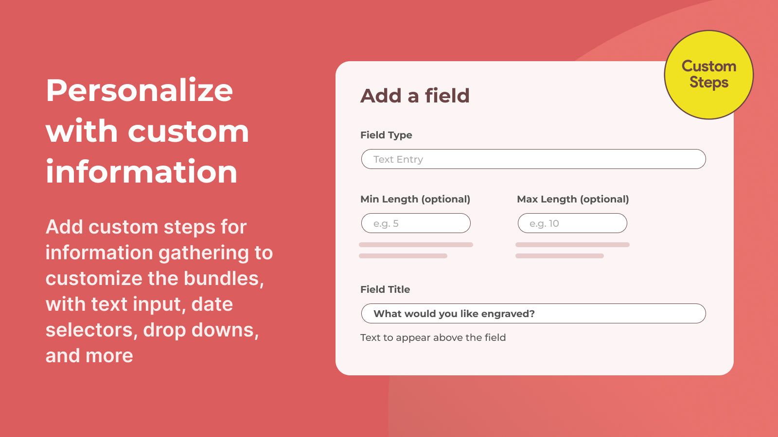 Add personalization to your bundles