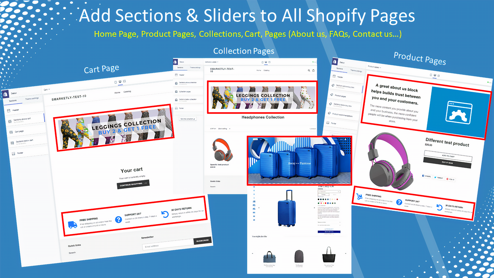 Add Sections & Sliders to All Shopify Pages