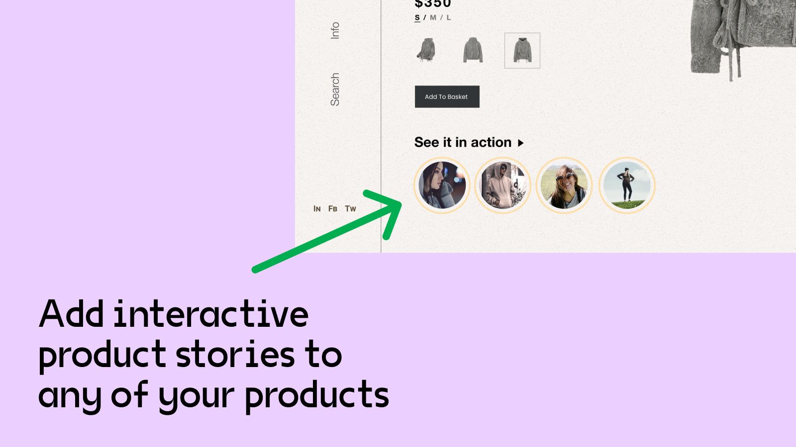Add stories to your website