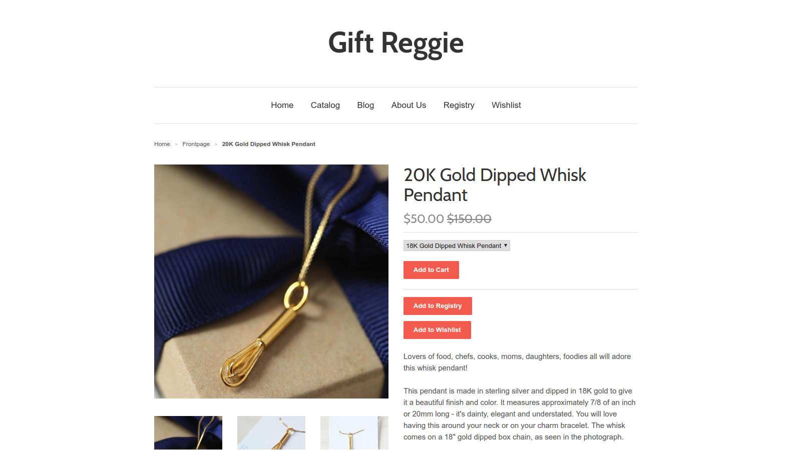 Add to Registry and Add to Wishlist buttons on your product page