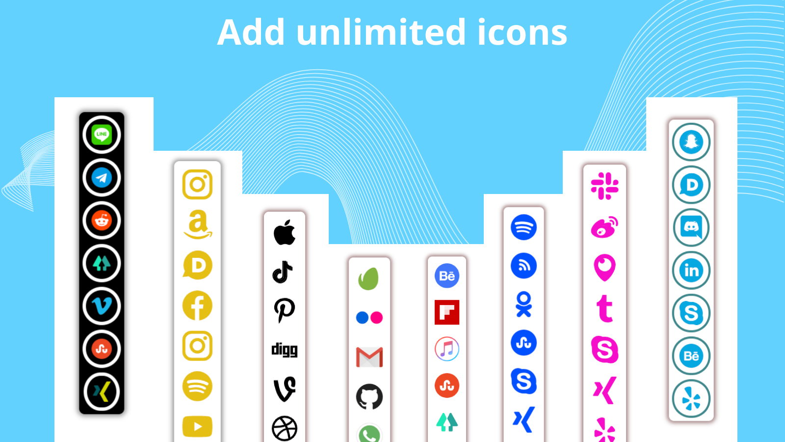Add unlimited icons