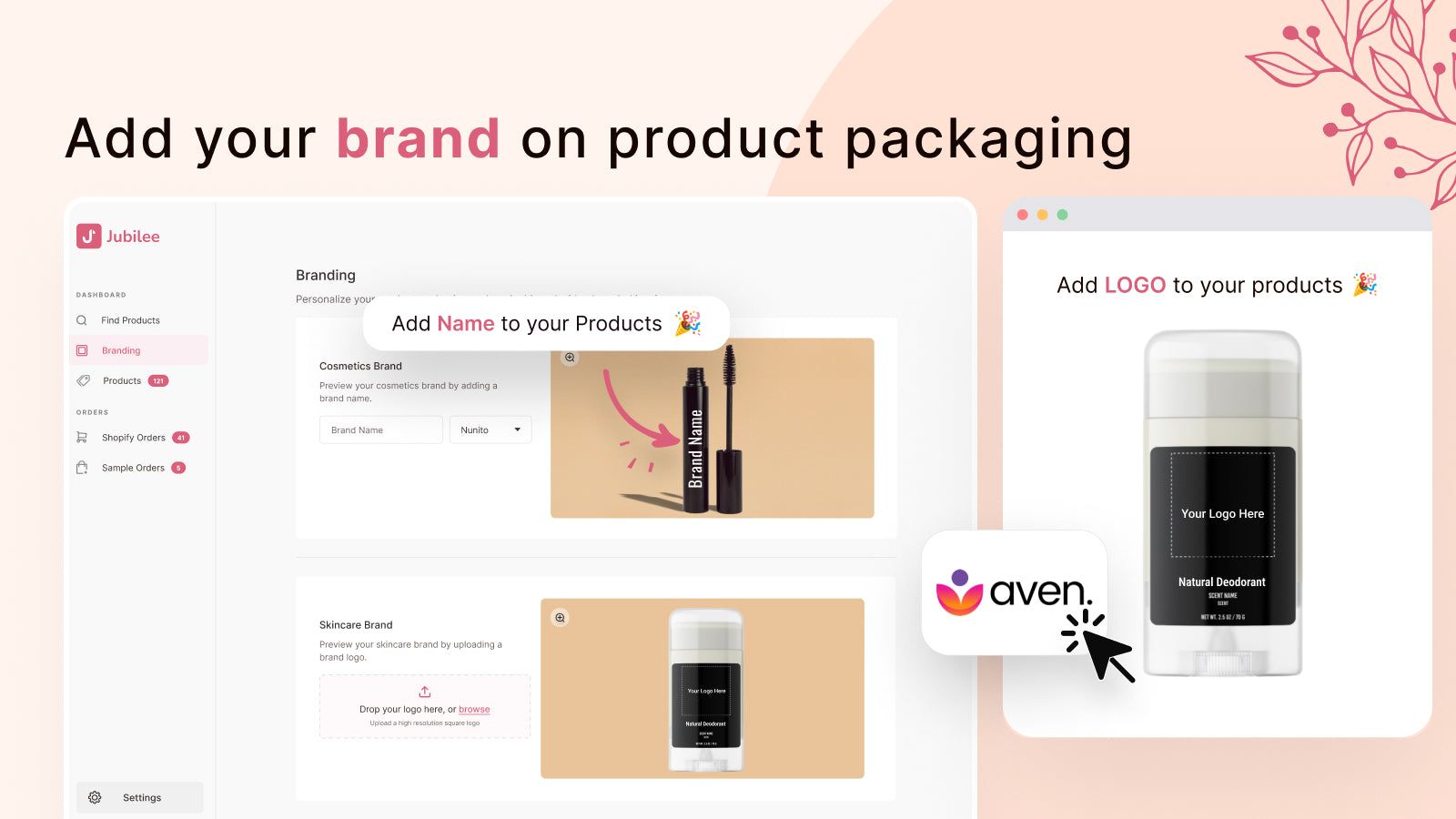 Add your branding on product packaging