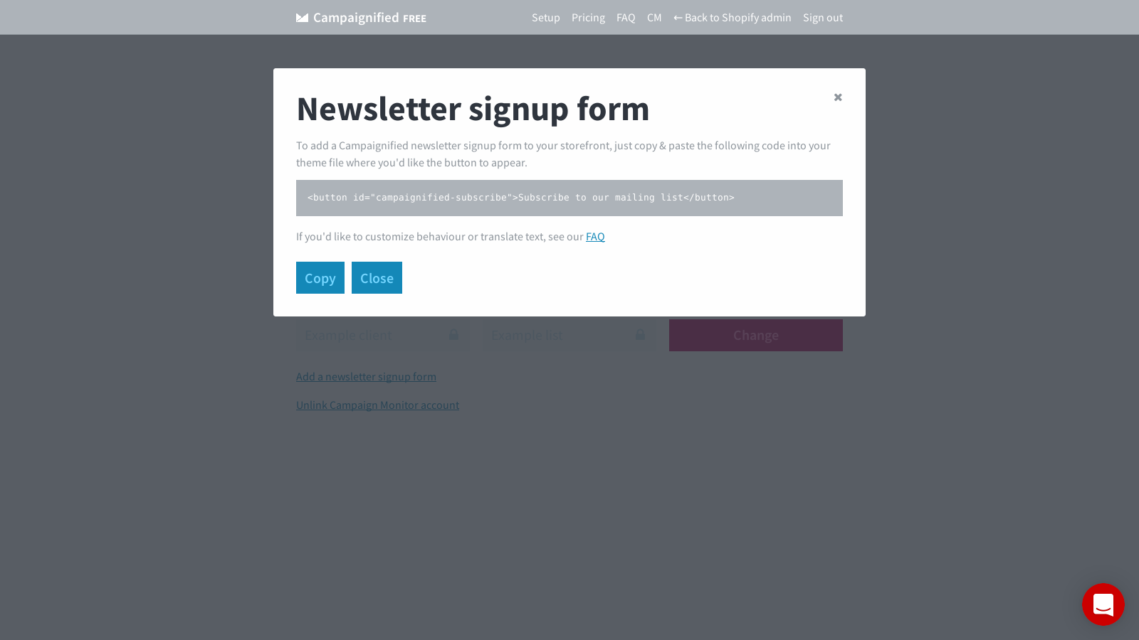 Adding a newsletter signup form