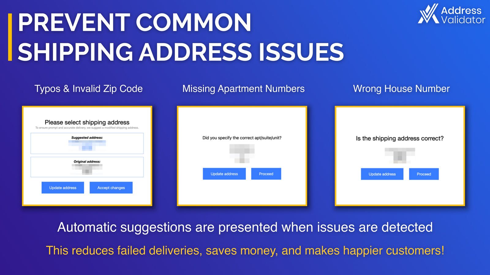 address validation to prevent common shipping address issues