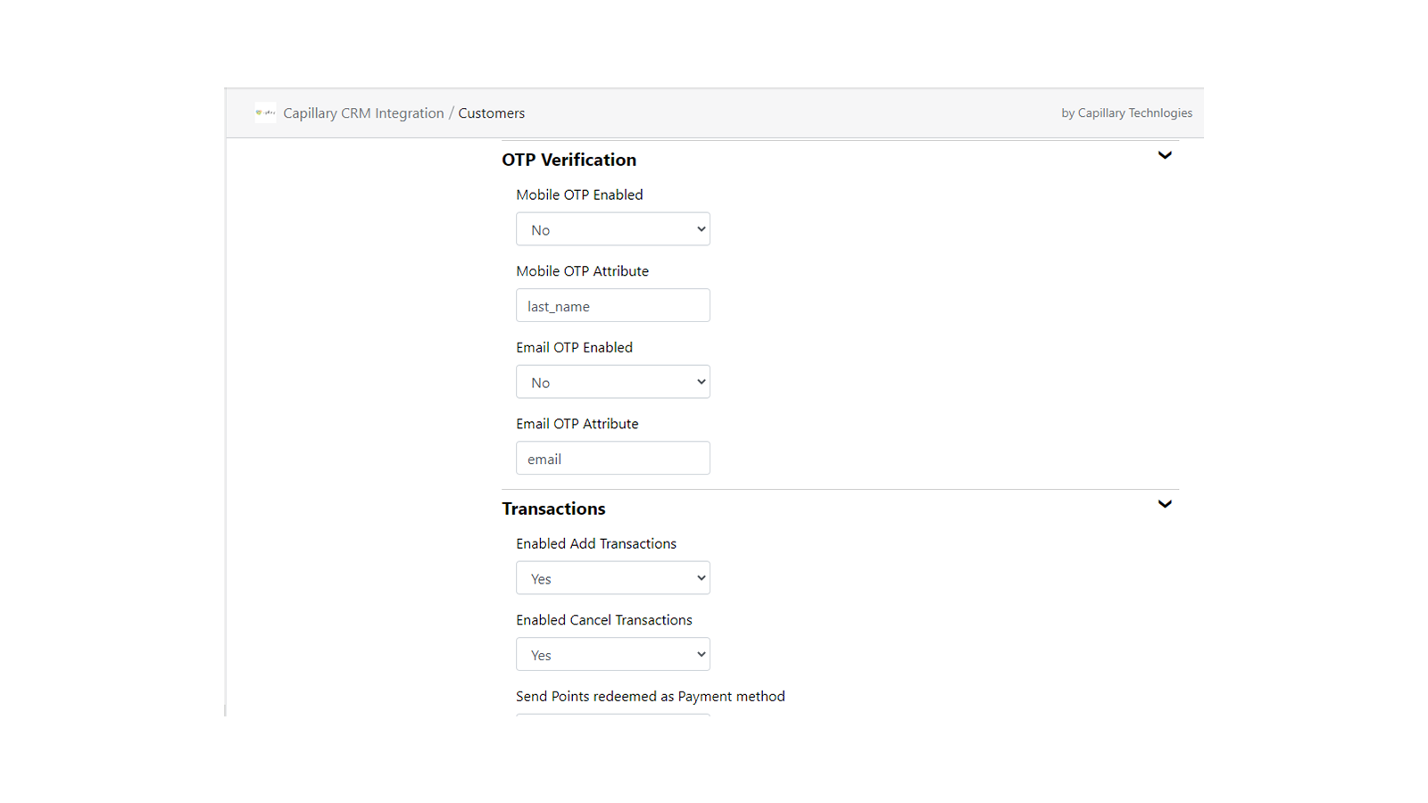 Admin OTP Verification & Transaction Configuration
