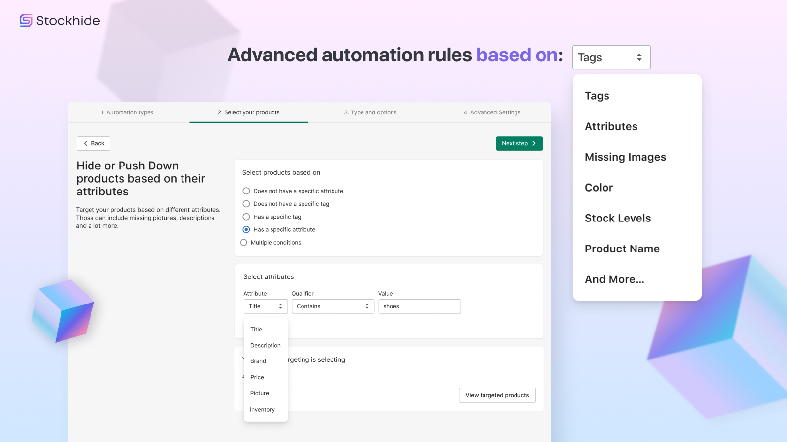 Advanced automation rules based on many attributes