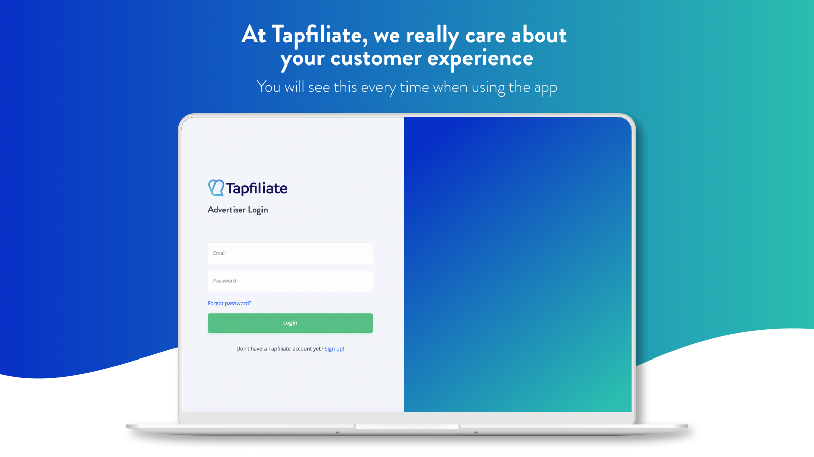 Advertiser (affiliate program manager) login - Tapfiliate