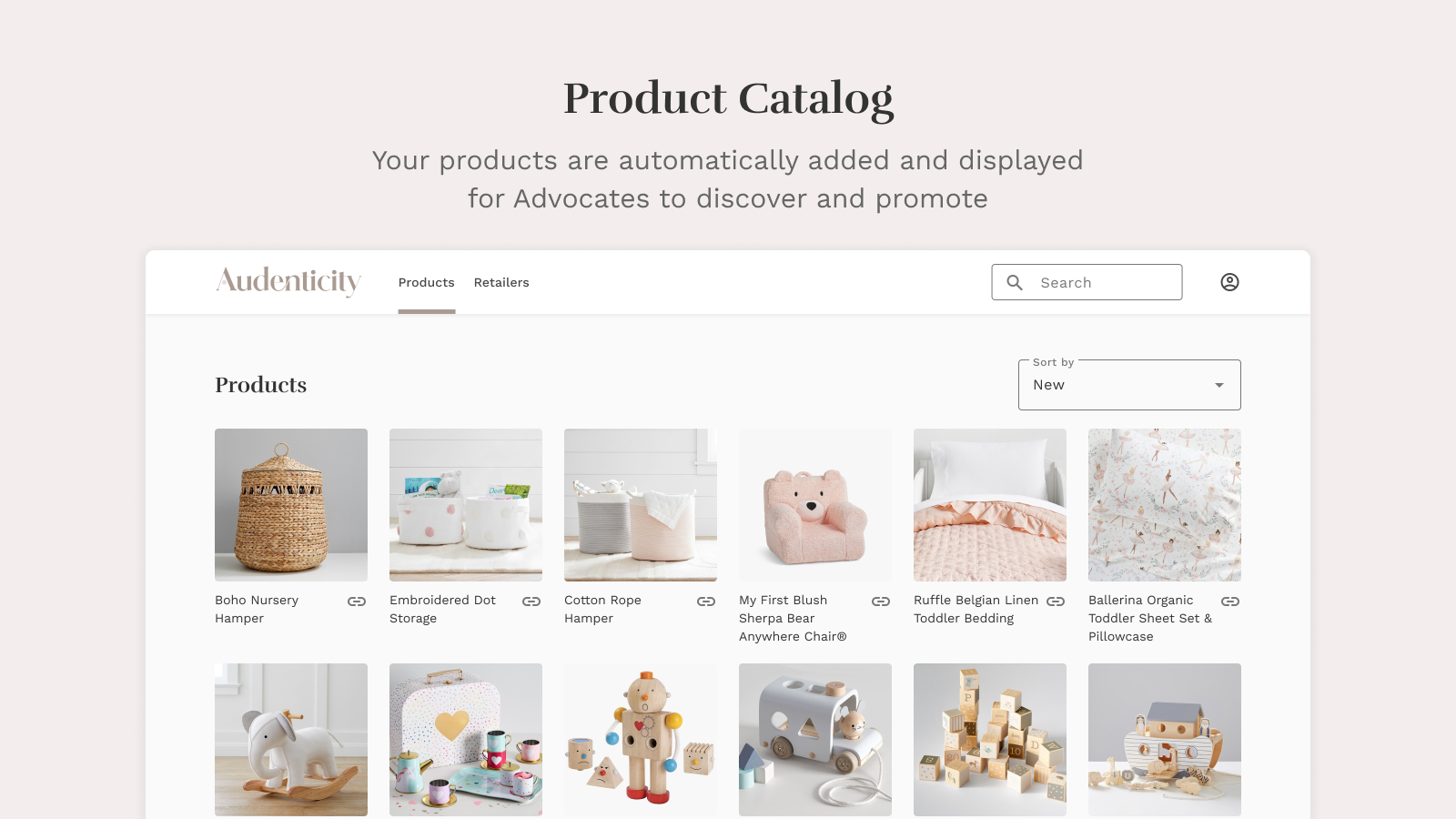 Advocates can discover your products in the Product Catalog