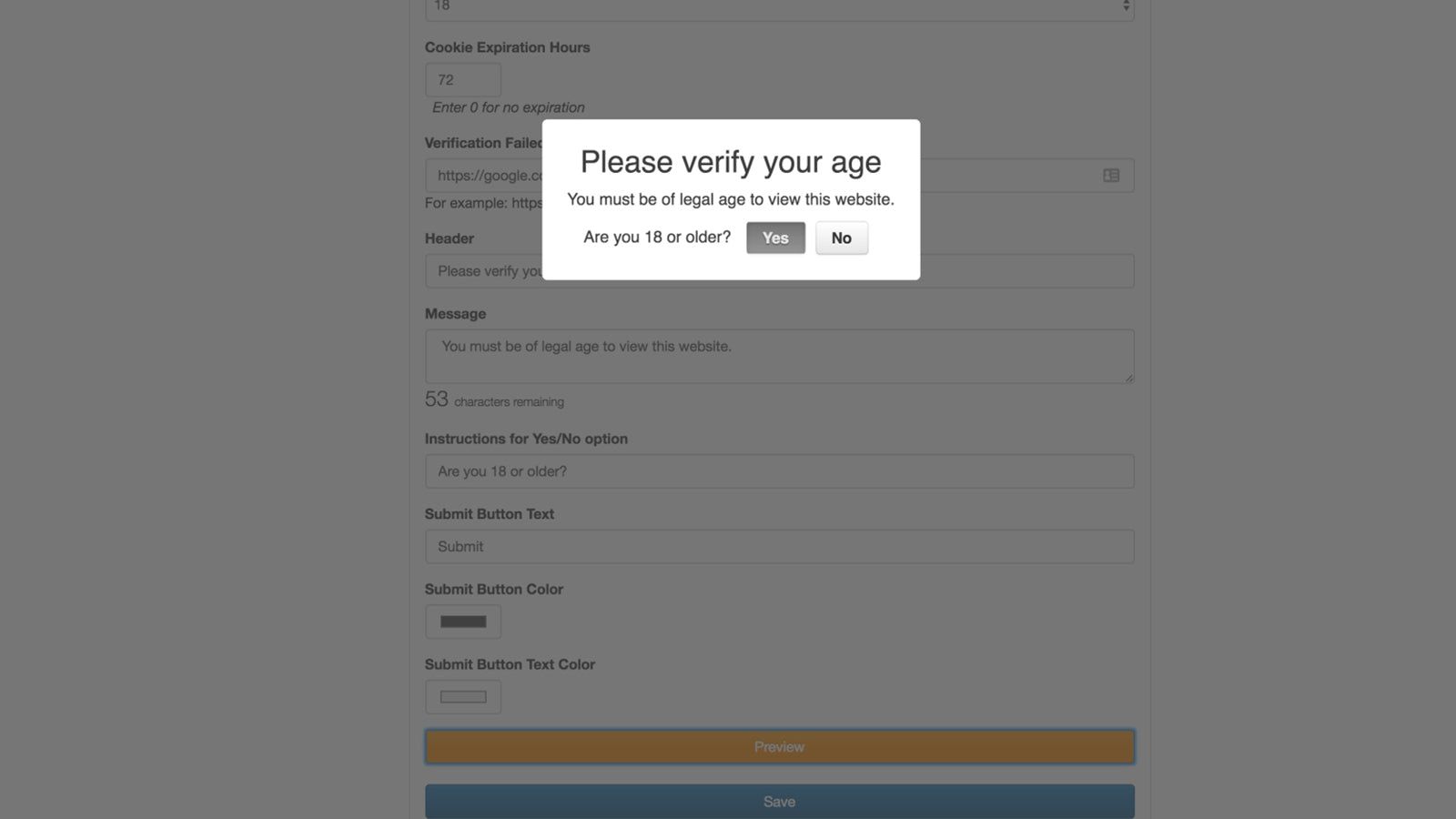 Age Verification for Shopify