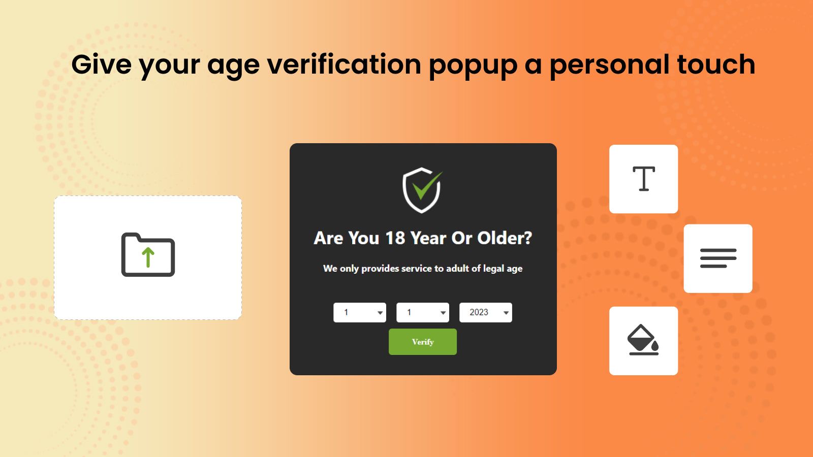 Age Verification Popup Options