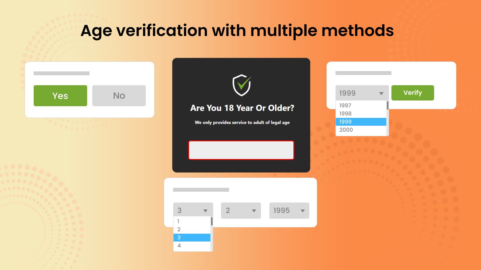 Age Verification Popup Personalize option