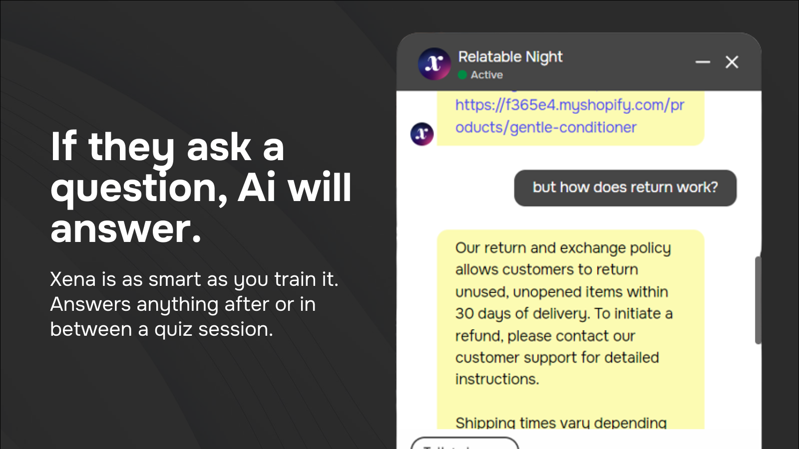 Ai chatbot : Fully automated support