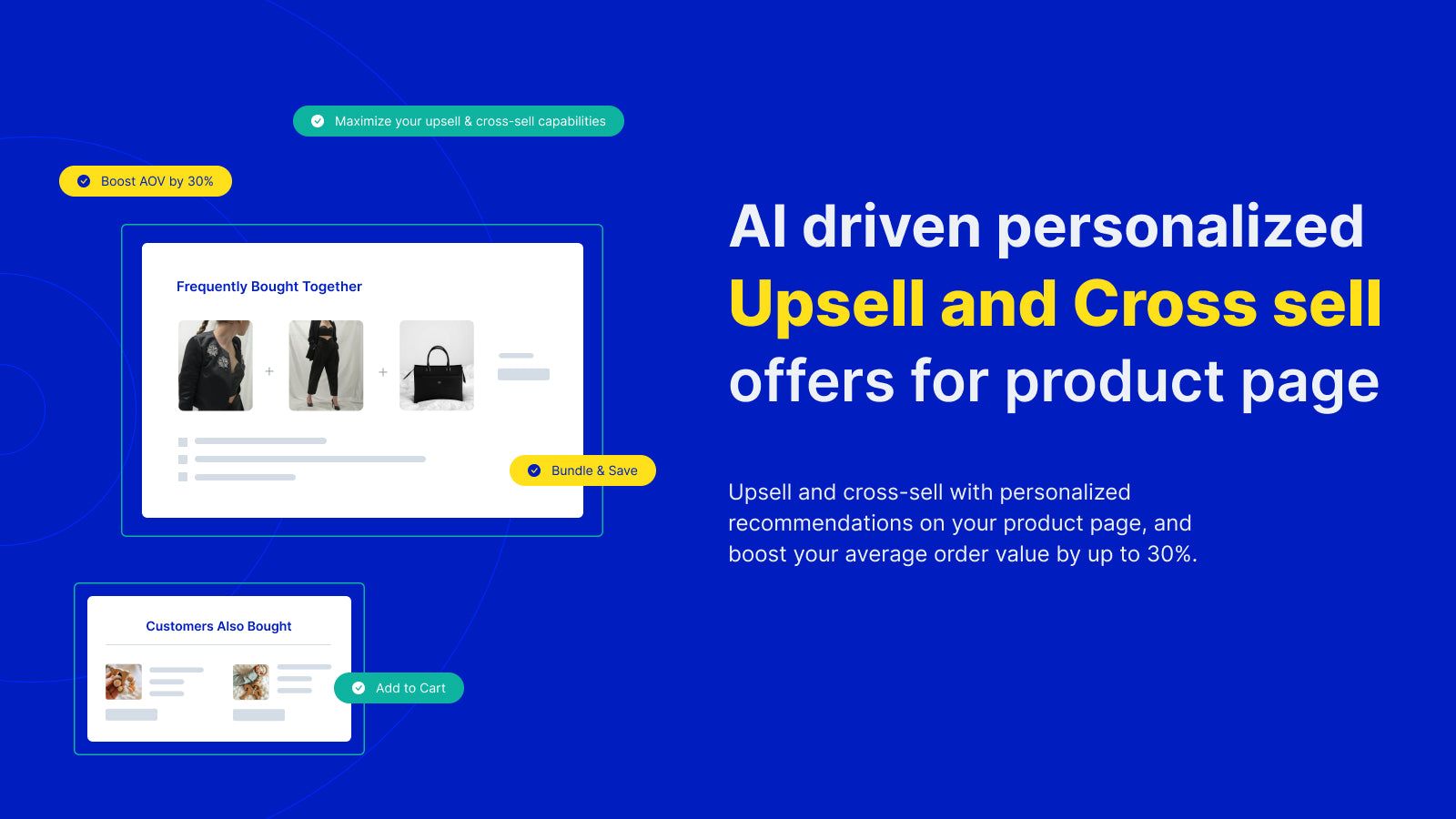 AI driven personalized upsell & cross-sell for product page.