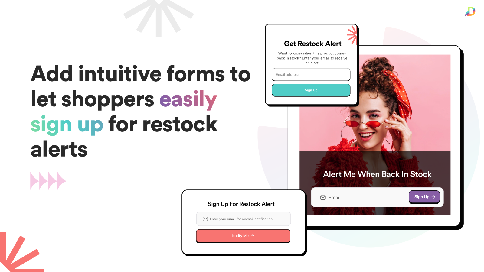 Alert Me Restock Alerts works natively in your Shopify Dashboard