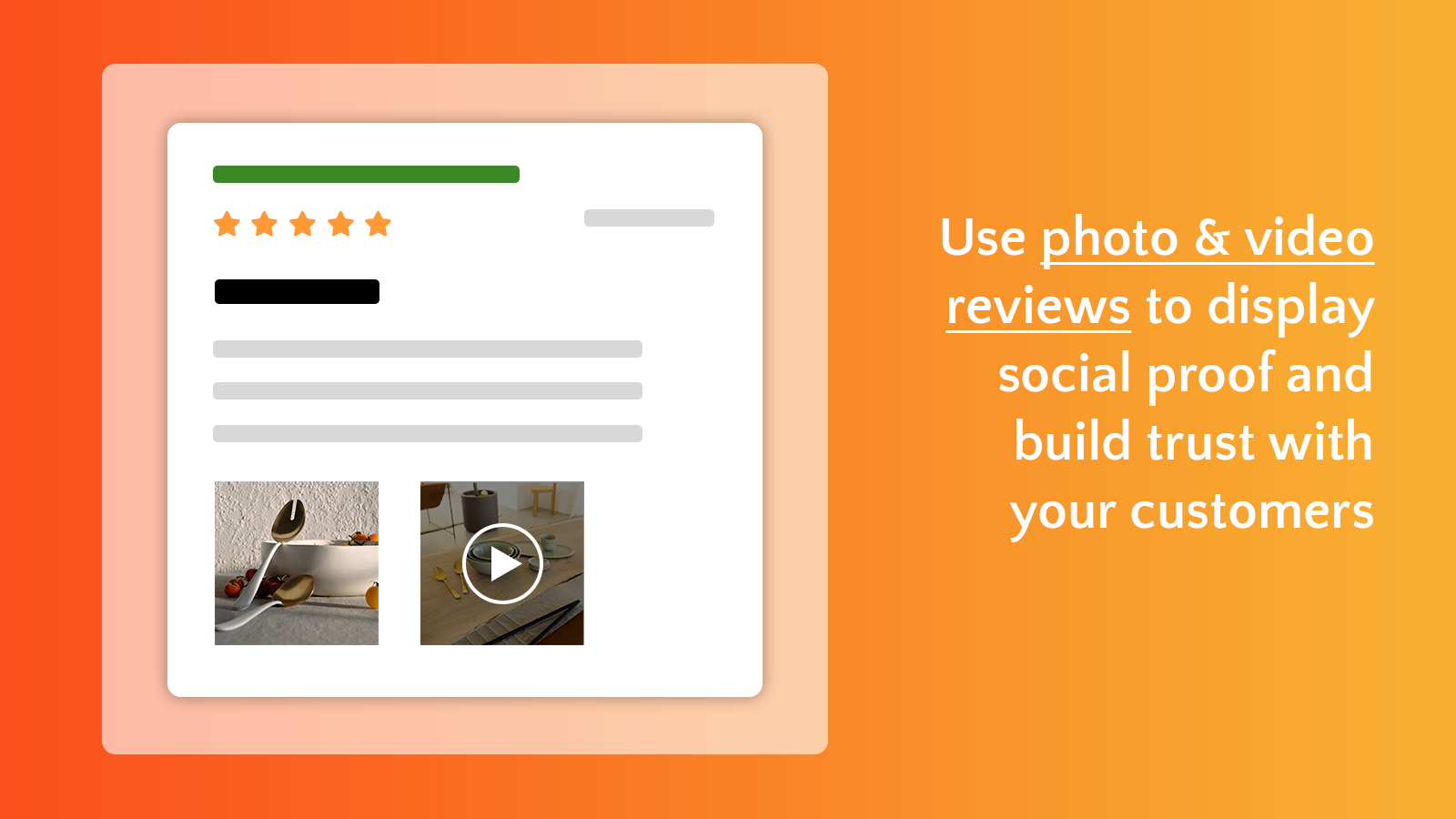 Allowing to upload photos and videos for product review