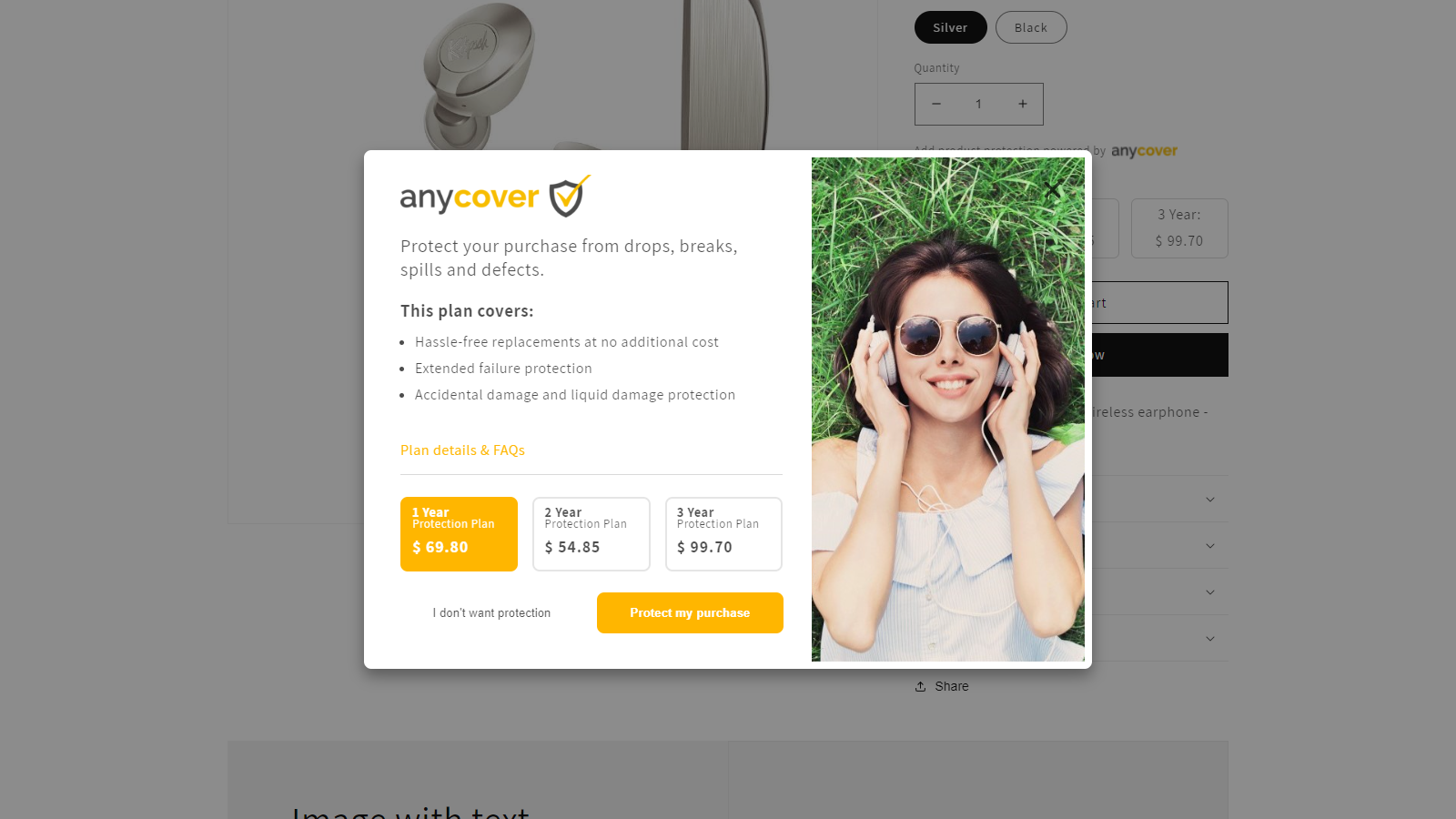 anycover offering on your site
