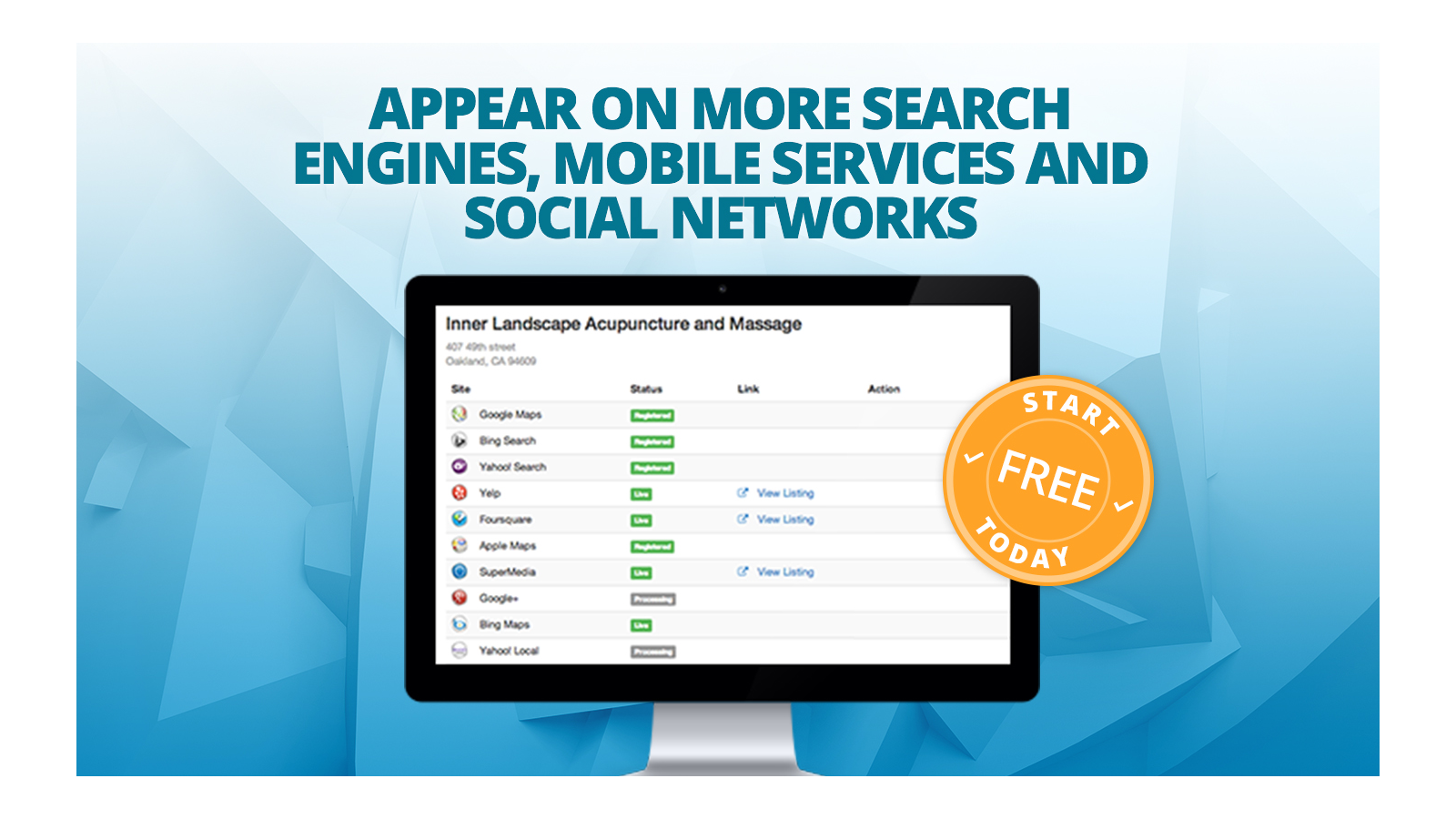 Appear on more search engines, mobile services & social networks