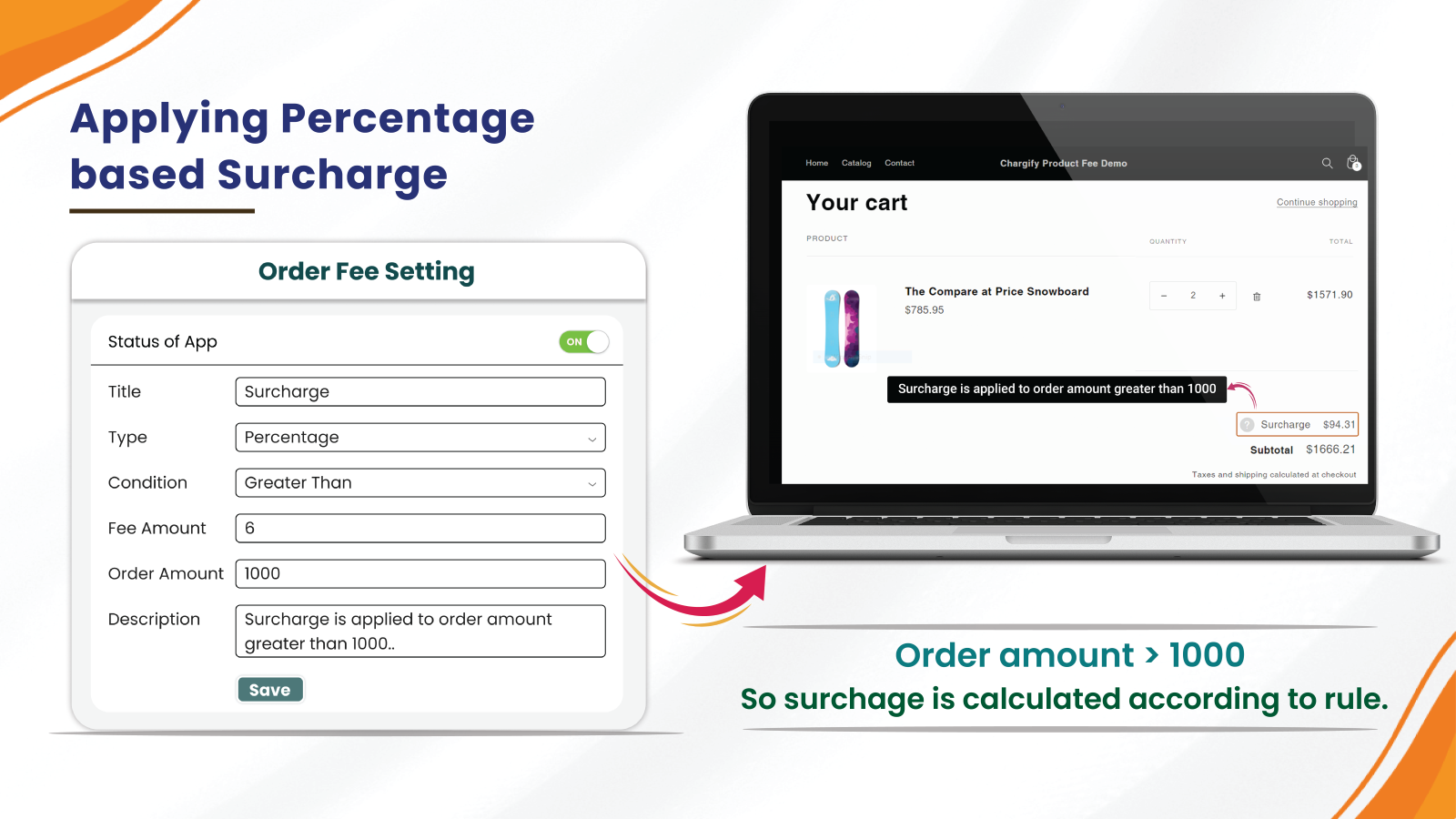 Applying Percentage-based Surcharge