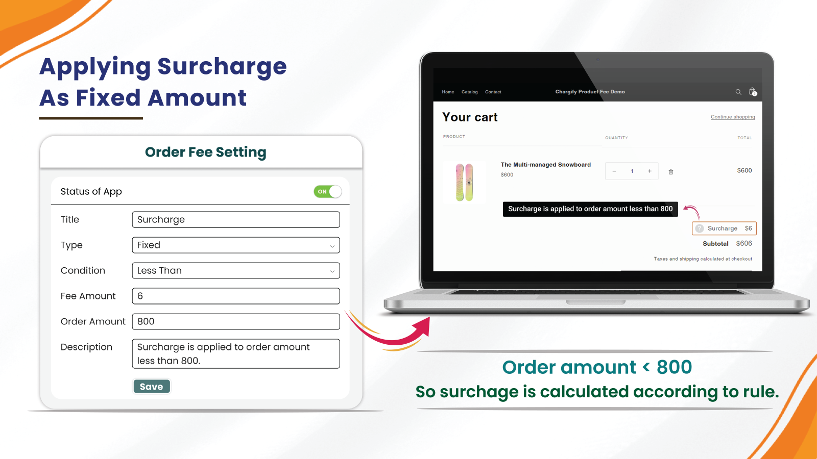 Applying Surcharge As Fixed Amount