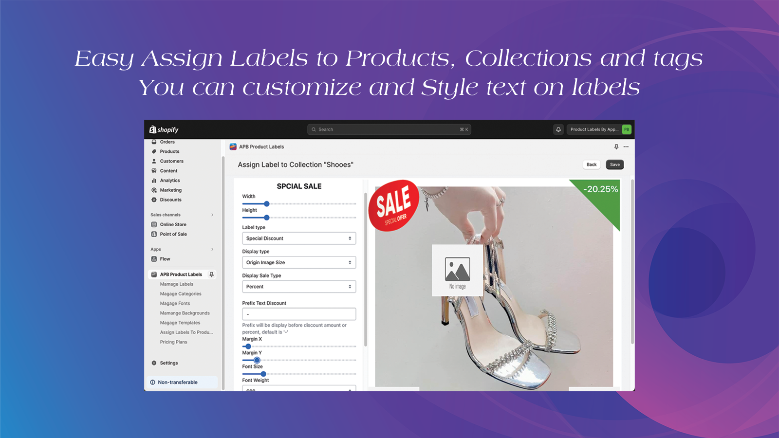Assign Labels To Products, Collections and Tags