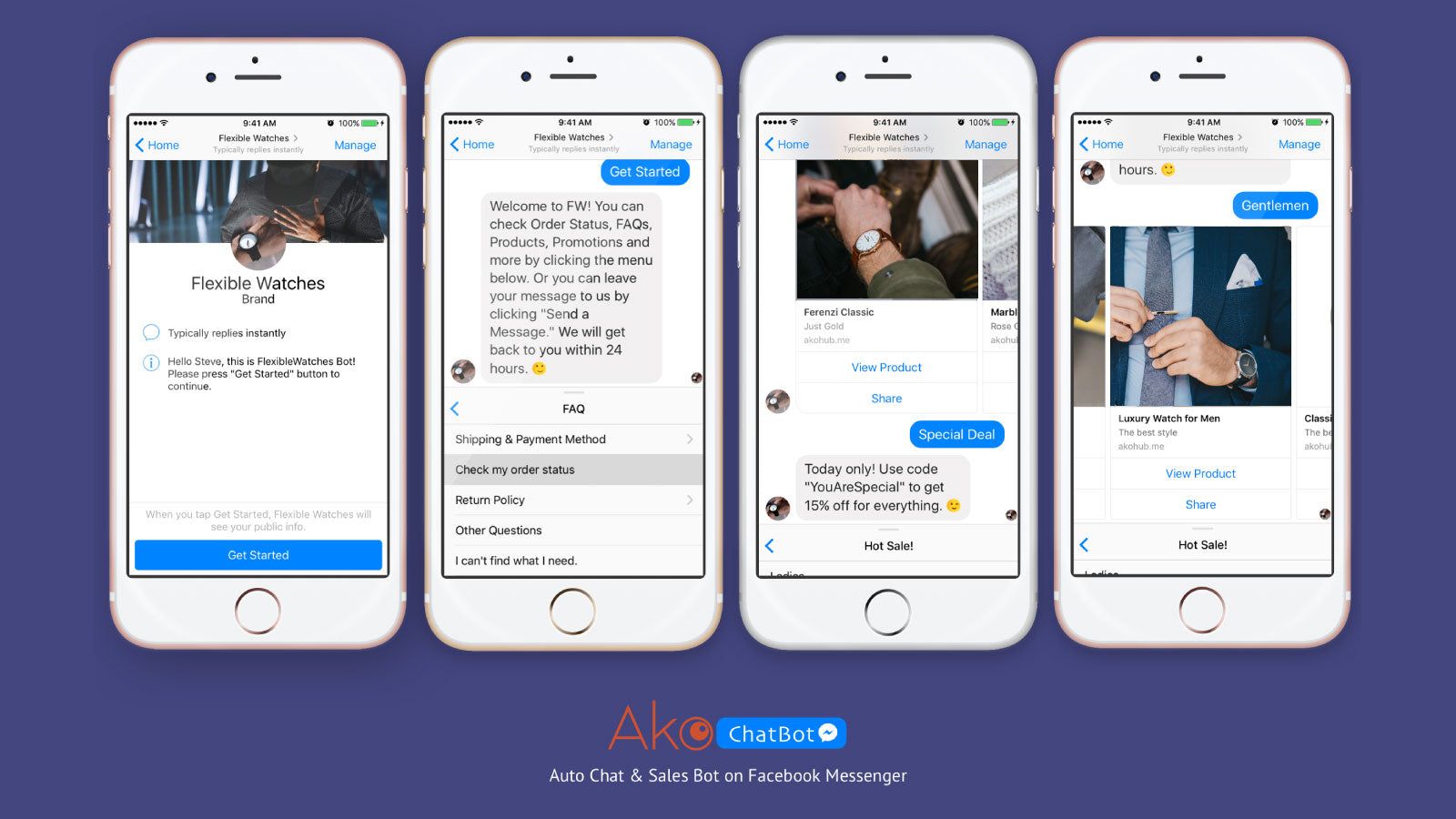 Auto chat and sales bot on Facebook Messenger