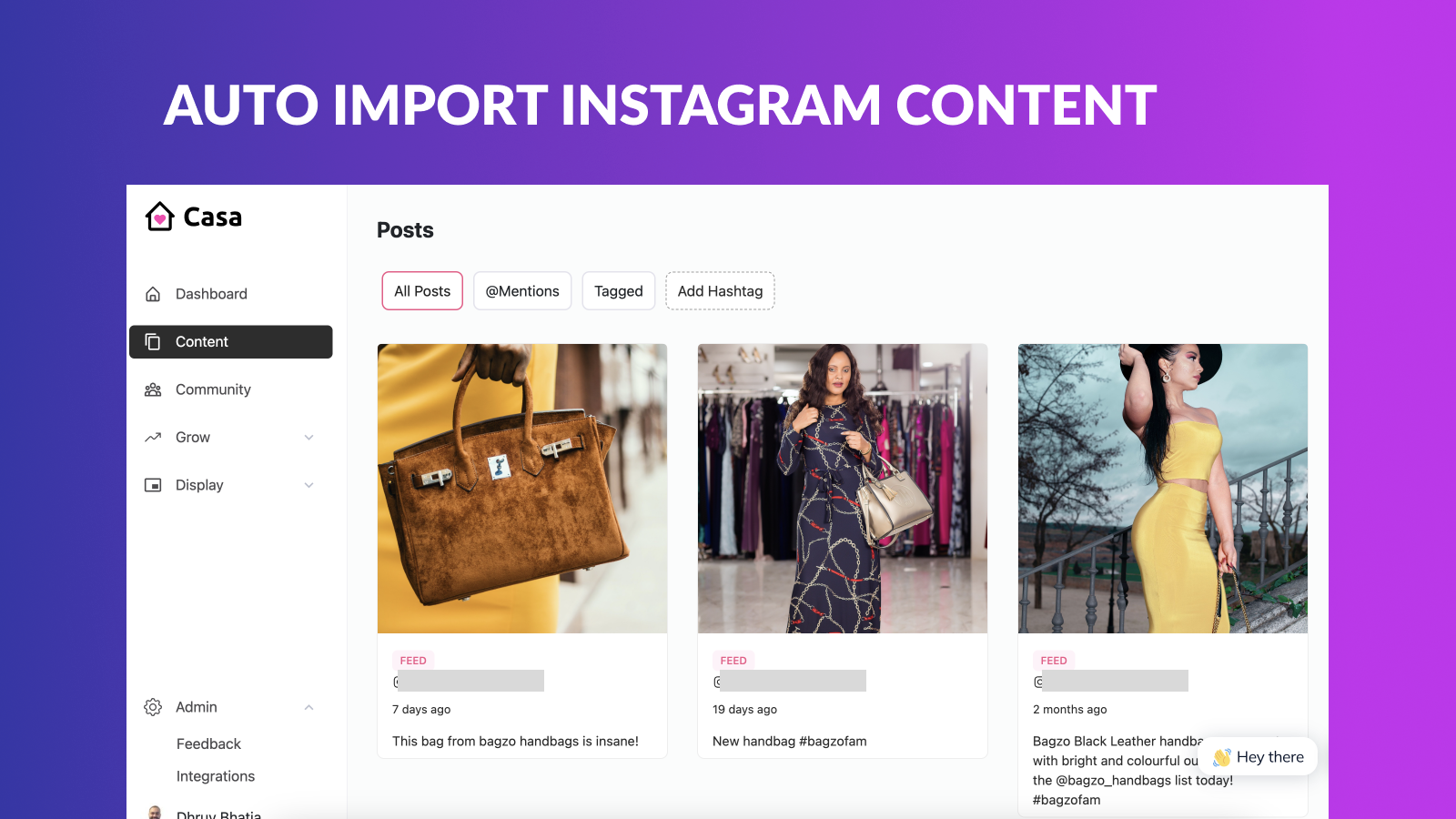 Auto-import videos from Instagram