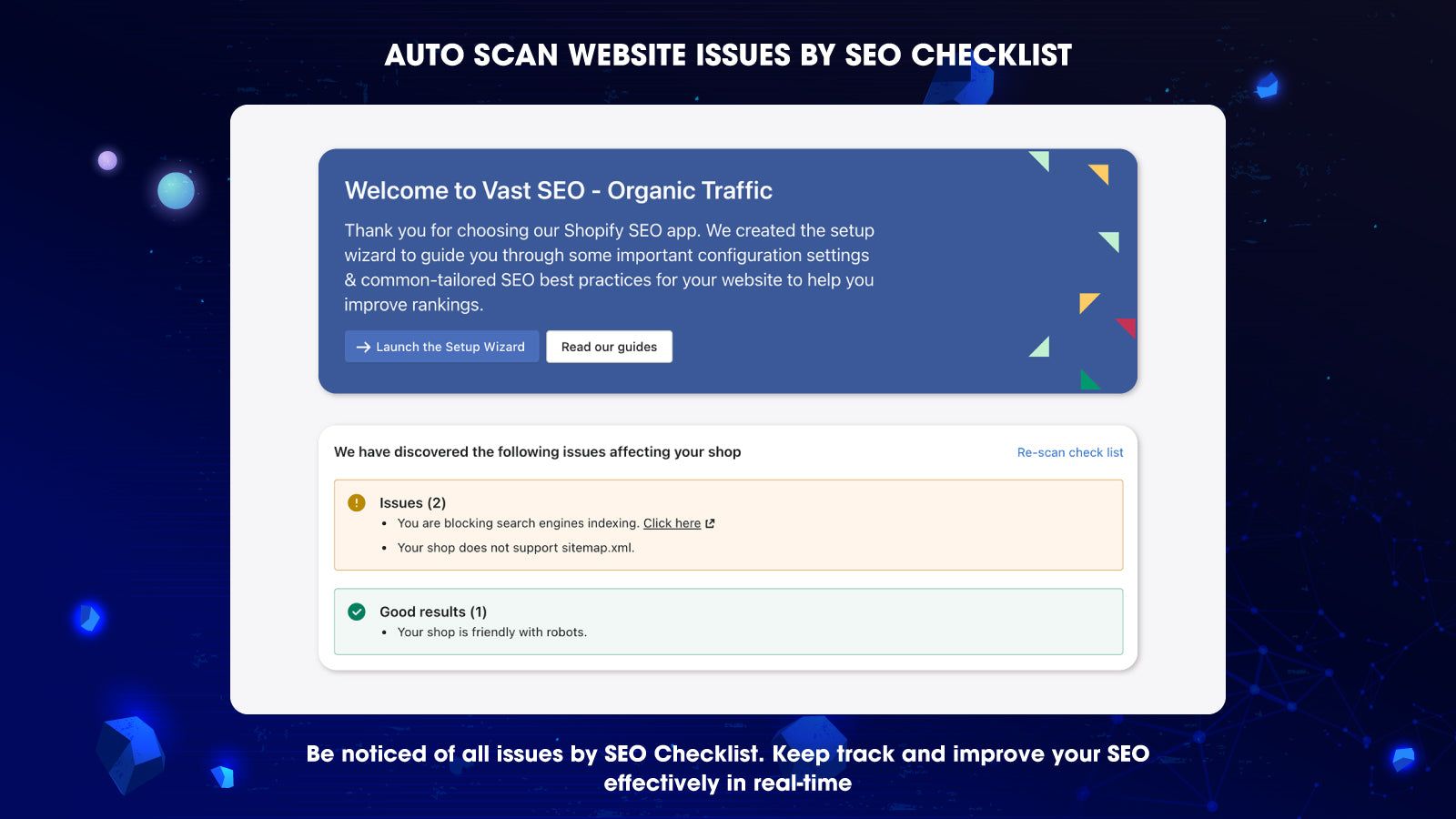 Auto scan website's SEO issues